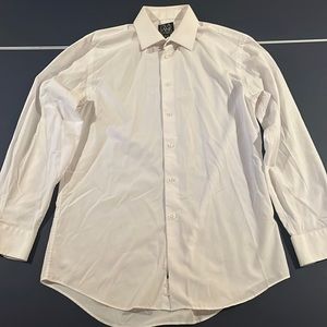 JoS. A. Bank White Dress Shirt Button Down Neck Size 15